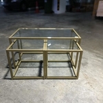 SLOVANI 3PC Nesting Coffee Table in MATTE GOLD