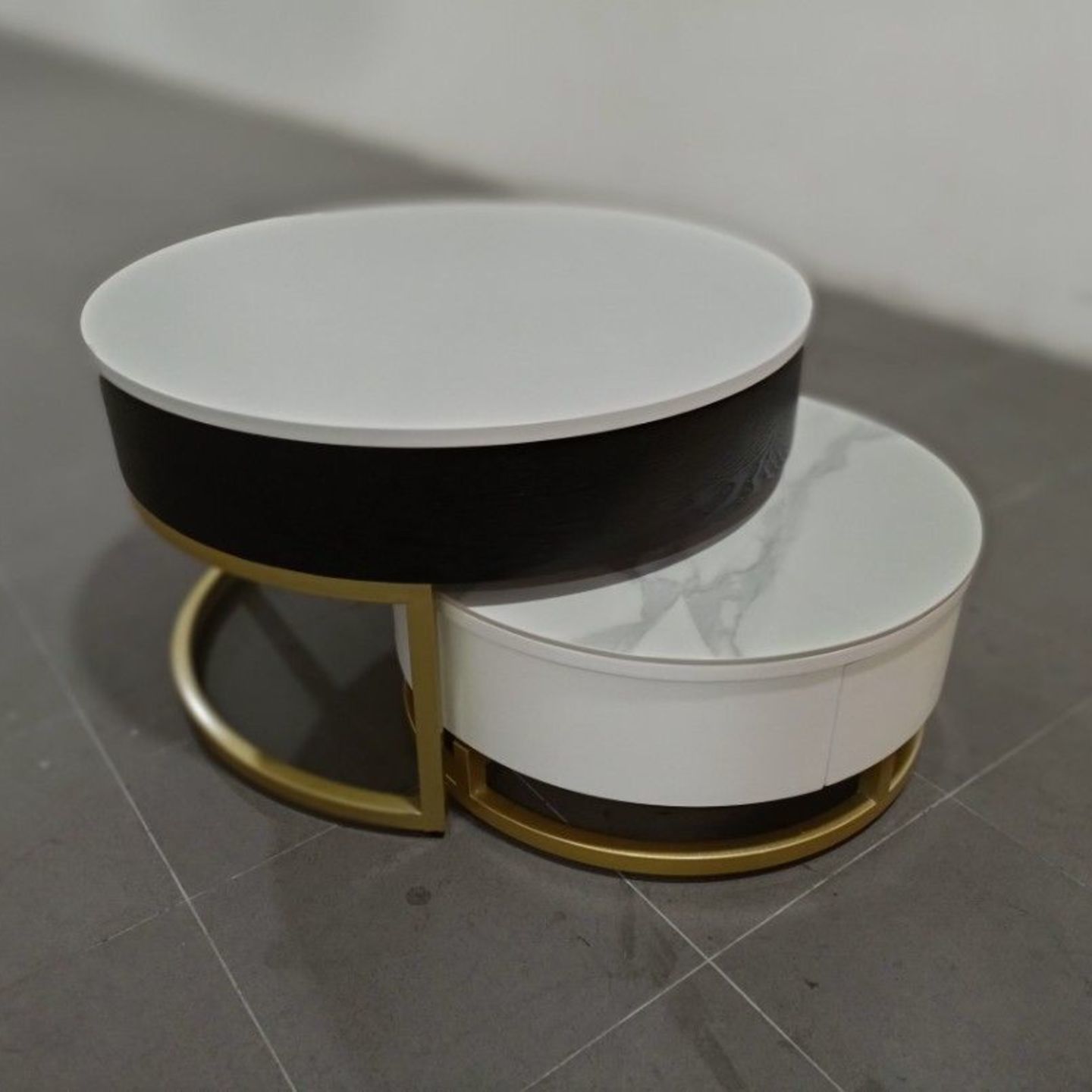 DARIUS II Nesting Coffee Table in BLACK & WHITE