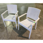 2 x LORRAINE Outdoor Arm Chair in WHITE