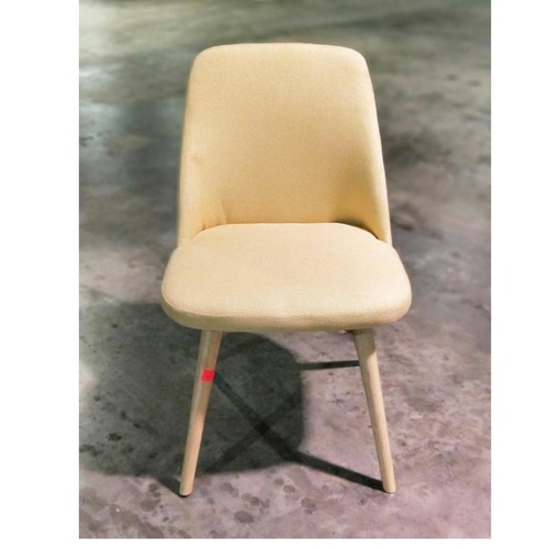 RAE Dining Chair Natural with Yellow Cushion