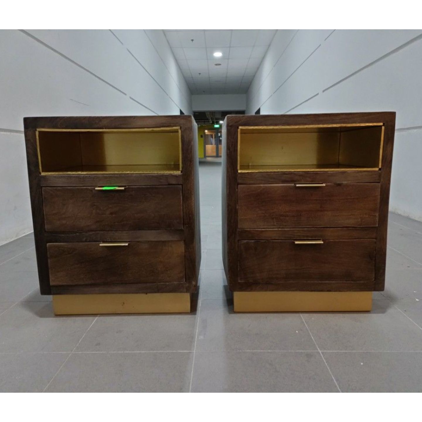Pair of TUSCANI INDUSTRI Series Solid Wood Side Tables