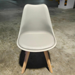 4 x VENZ Designer Chair in GREY with Wooden Frame SET