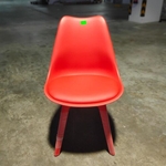 4 X VARIS Designer Dining Chairs in FLAMING RED