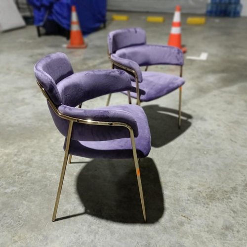 2 x EMMEX Velvet Dining Chair in PURPLE 💜