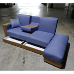 ARAI Storage Sofa Bed in BLUE Fabric