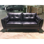 MOVICK Series II Designer 3 Seater Sofa in GLOSS BLACK PU