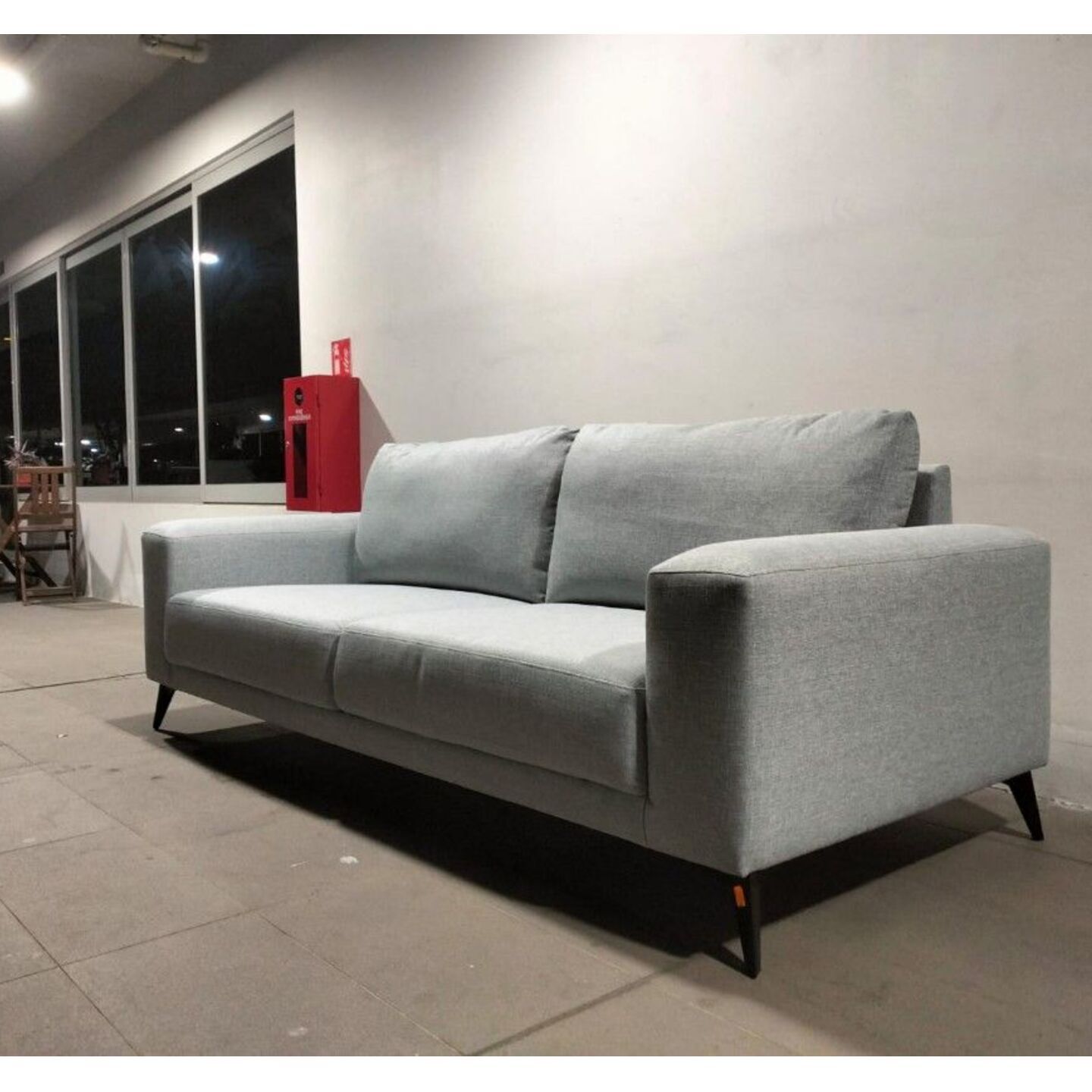 VENEZIA 3 Seater Duron Fabric Sofa in GREY