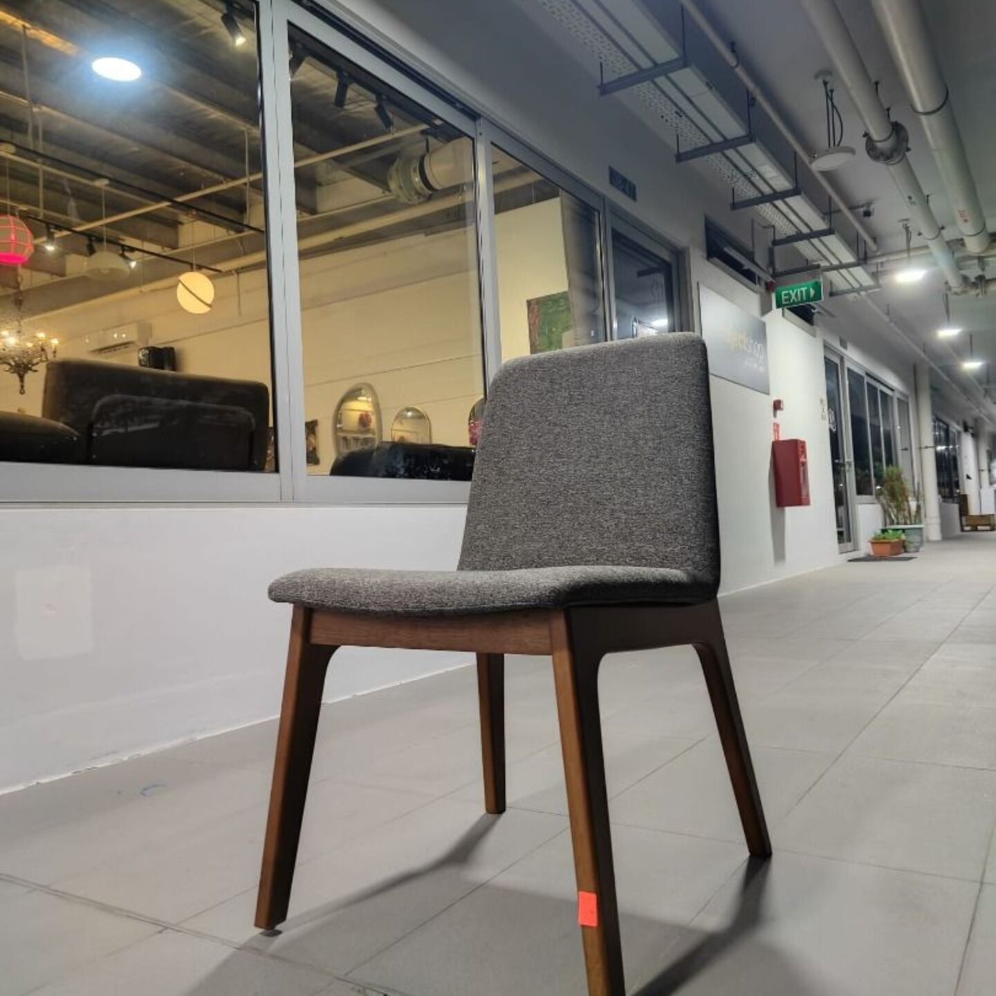 SPACEK Dining Chair in Dark Granite FABRIC