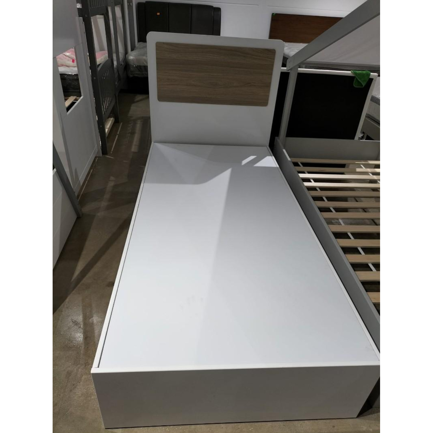 LANOMA Single Size Storage Bed in WHITE