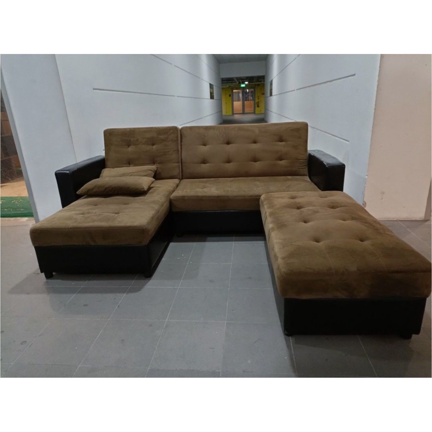 EINSTEIN Multi Storage Sofa Bed in VELVET BROWN