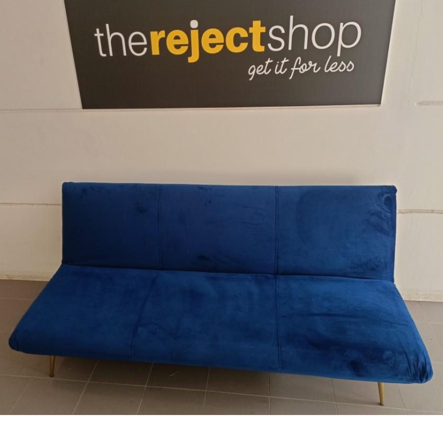 ZYENA II 3 Seater Sofa Bed in VELVET BLUE