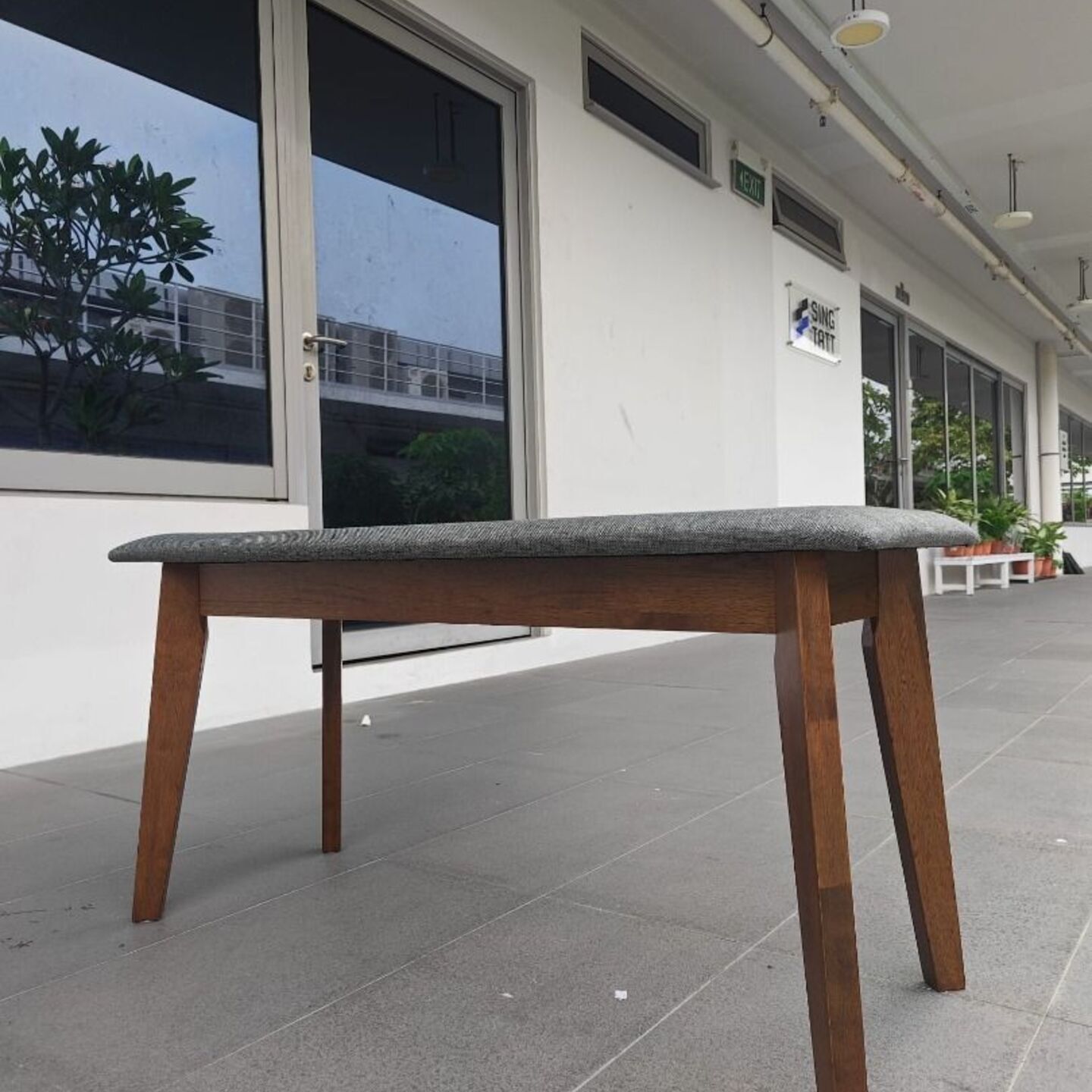 TITAN Bench in GREY Fabric