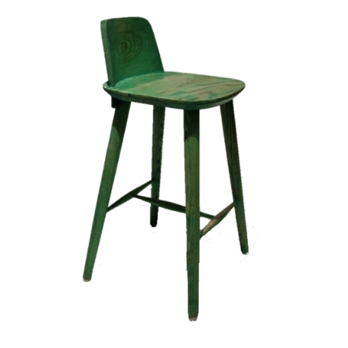 Canoe high wood stool