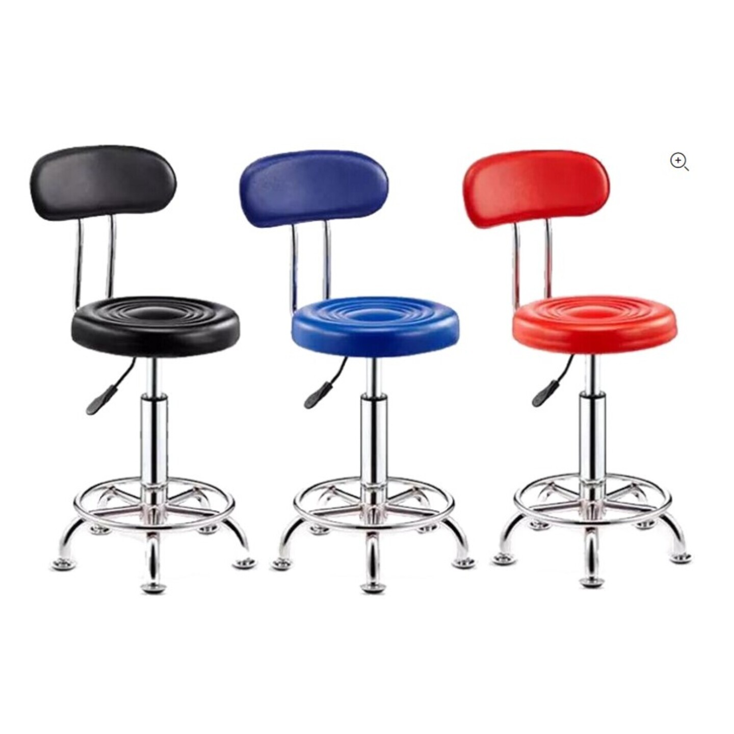 Rexine Lab Stool With Back Support