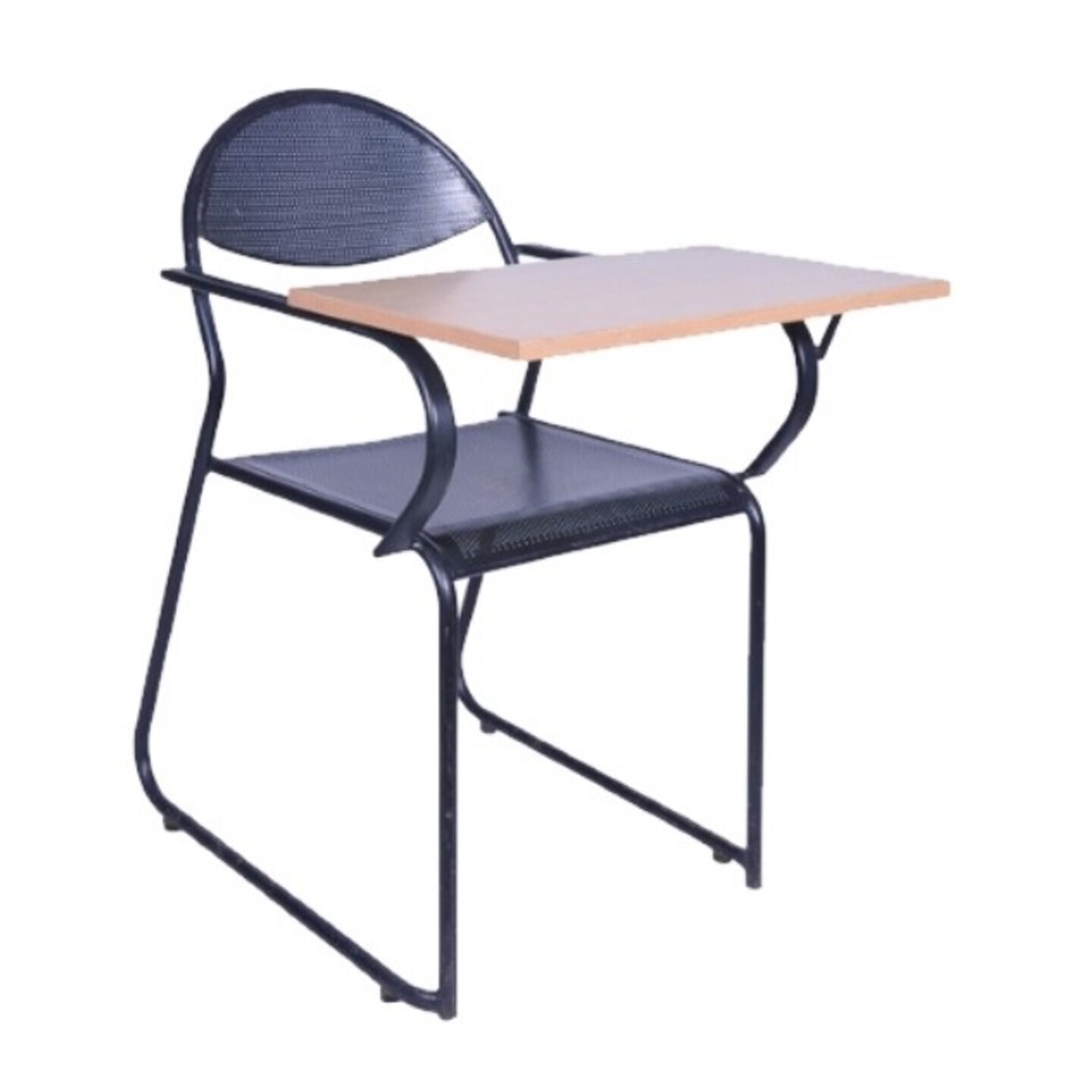 Perfo metallic chair with tablet