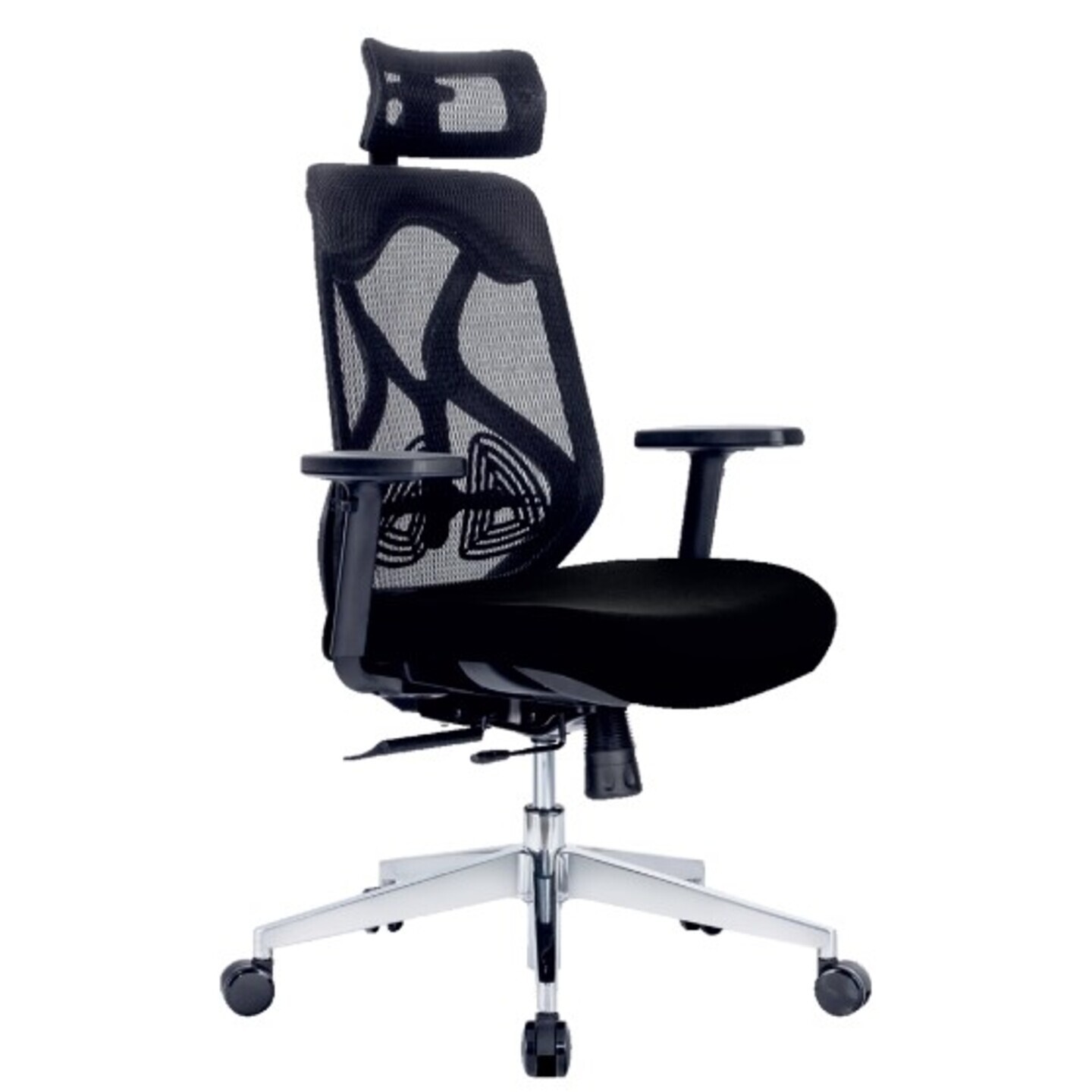 Ergon mesh black chair with cushion seat