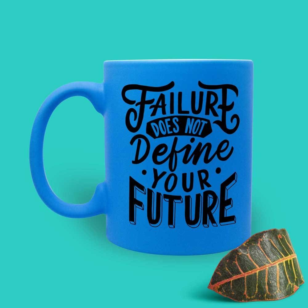 Failure is not Future Neon Ceramic Mug, Blue