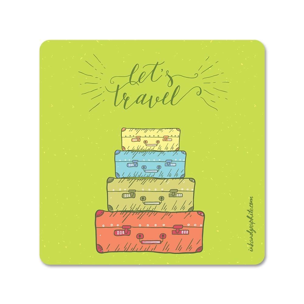 Lets Travel Fridge Magnet