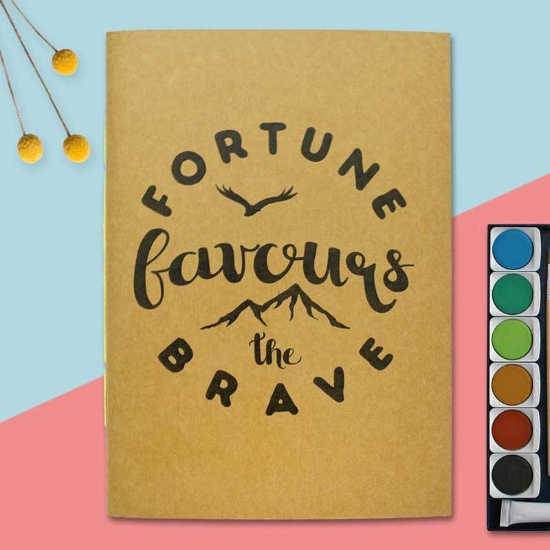 Fortune favours the brave Doodlebook A5