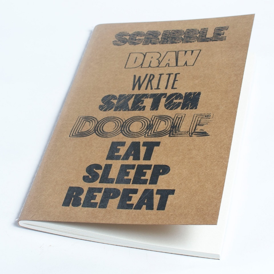 Eat Sleep Repeat Kraft Notebook