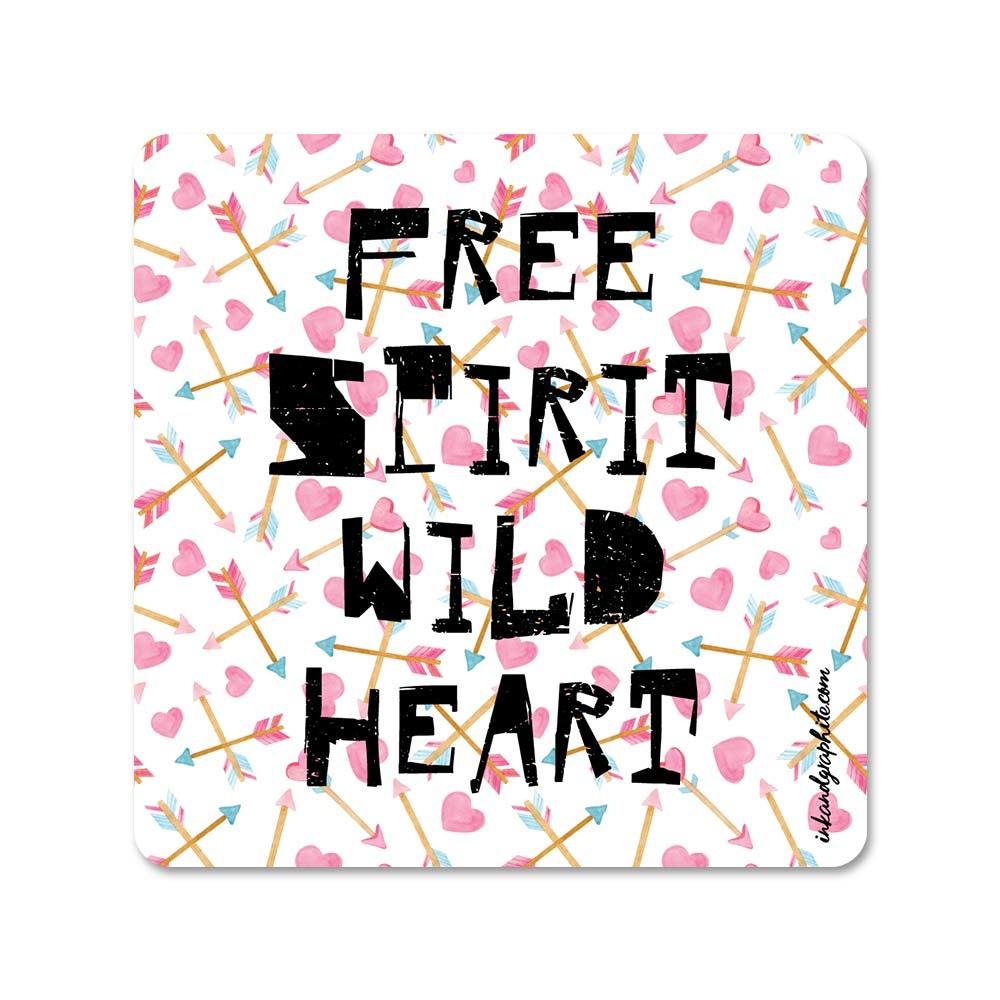 Free Spirit and Heart Fridge Magnet