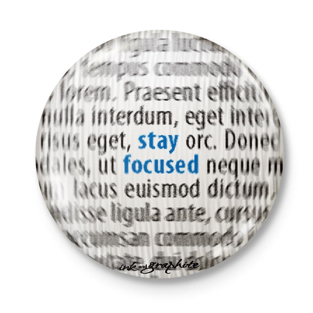 Stay Focused Badge + Magnet