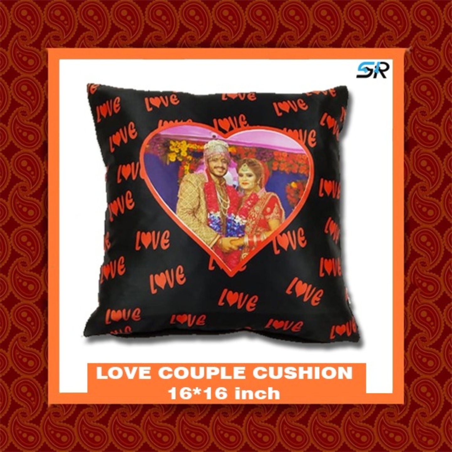 LOVE PRINTED CUSHION 