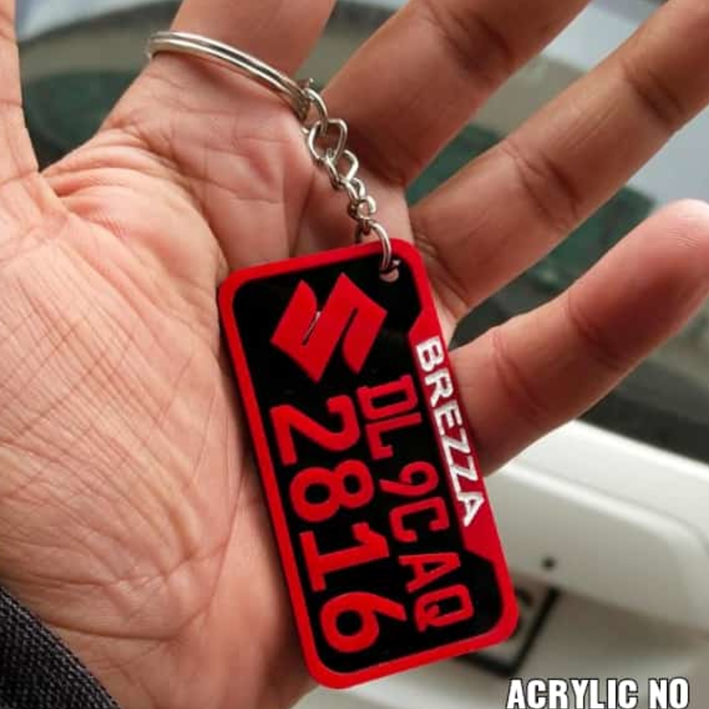 NUMBER PLATE KEYCHAIN 