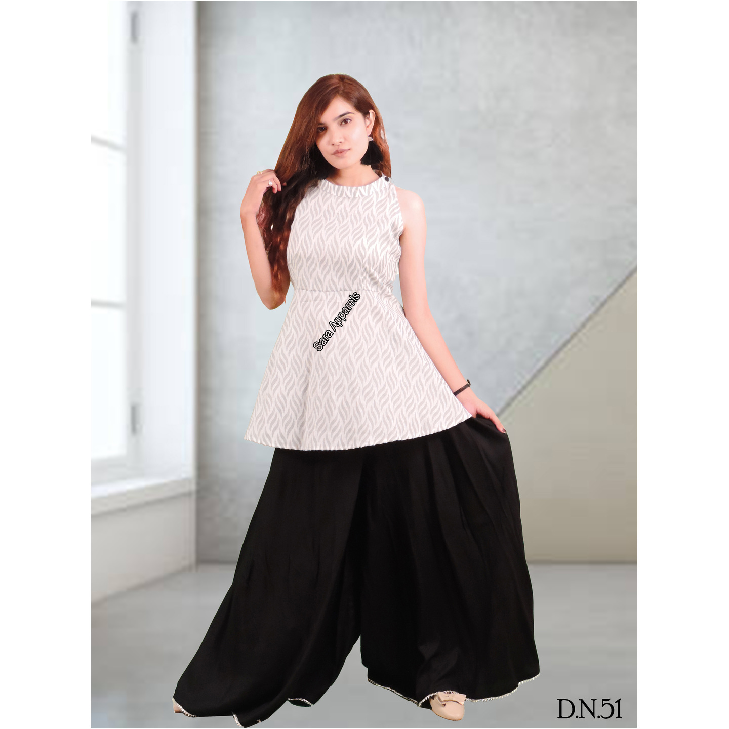 SARA D51 KURTI WITH PLAZZO