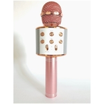 WS-858 Wireless Bluetooth Karaoke Wireless Microphone Recording Condenser Handheld Microphone Stand with Bluetooth Speaker Audio Recording for Cellphone Karaoke Mic with Speaker & Radio