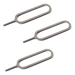 SIM Ejector Pin Key Open Tool for Android Like ASUS, Redmi, Samsung, Oppo, Vivo, iPhone 4 4S 5 5S 5c 6 6S Plus iPad Silver -Pack 2 Pcs