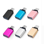Metal High-Speed Ultra-Thin USB Type-C Male OTG to USB 3.0 Female for Nexus 5X6p, One Plus 2, Lumia 950XL, Type-C OTG Supported Device Black 1 piece per order