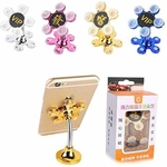Mobile Phone Stand by VIP Portable 360 Degree Rotatable Multi Angel Metallic with Flower Suction Cup Mount Stand Compatible Universally All Mobiles (Multi-Colour)