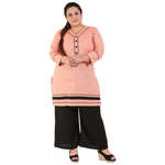 Orange Colour Straight Khadi Kurti