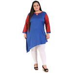 Blue Colour Straight Rayon Kurti