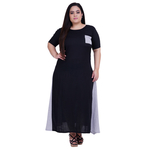 Black Colour Maxi Style Rayon Kurti