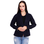 Dark Blue Colour Short Woolen Coat