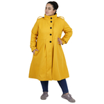 Yellow Colour Long Woolen Coat