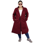 Maroon Colour Long Woolen Coat