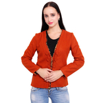 Orange Colour Short Woolen Coat