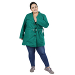 Green Colour Short Woolen Coat