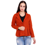 Orange Colour Short Woolen Coat