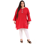 Red Colour Straight Woolen Kurti
