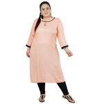 Pink Colour Straight Rayon Kurti