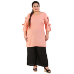 Orange Colour Straight Khadi Kurti