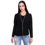 Black Colour Short Woolen Coat