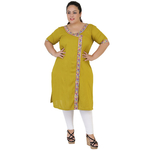Green Colour Angrakha Rayon Kurti