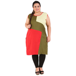 Multi Colour Straight Rayon Kurti