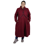 Maroon Colour Long Woolen Coat