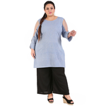 Blue Colour Straight Khadi Kurti